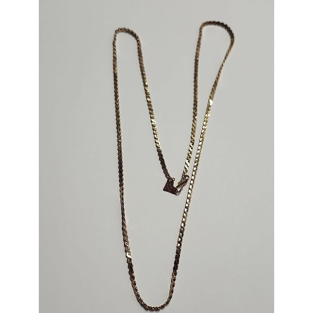 Gold-Tone Women's Chain Necklace H-A Vendome 24" Length